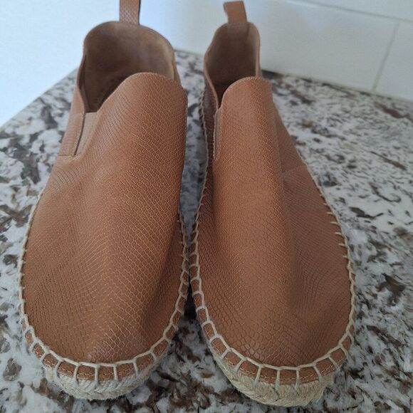 VINCE  Brown Leather espadrilles size 10 - Picture 1 of 7